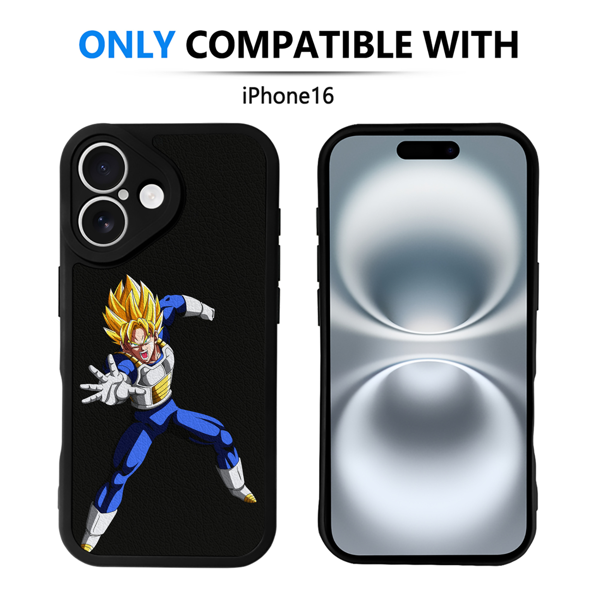 （画像用） ドラゴンボール ベジータ四世（Bejīta Yonsei）DRAGON BALL Vegeta IV 【iPhone 16シリーズ対応】シリコンスマホケース（レザー調） 材質：シリコン